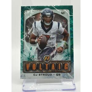 2024 Topps Resurgence CJ Stroud Voltaic Teal Wave Refractor 77/149 SP Texans